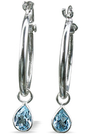 SKU 12854 - a Blue topaz earrings Jewelry Design image
