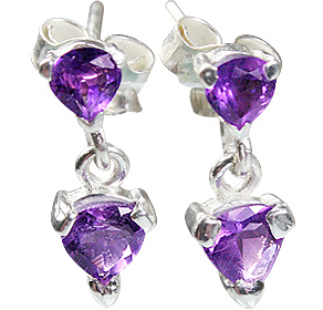 SKU 12863 - a Amethyst earrings Jewelry Design image