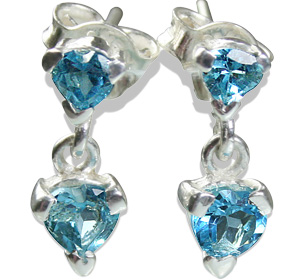 SKU 12865 - a Blue topaz earrings Jewelry Design image