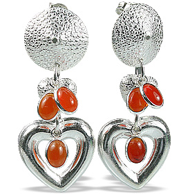 SKU 12897 - a Carnelian earrings Jewelry Design image