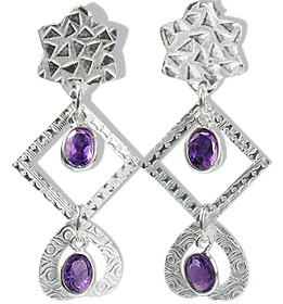 SKU 12903 - a Amethyst earrings Jewelry Design image
