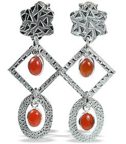 SKU 12907 - a Carnelian earrings Jewelry Design image