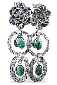 SKU 12911 - a Turquoise earrings Jewelry Design image