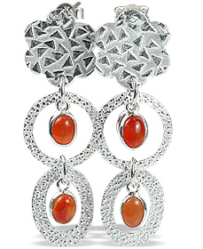 SKU 12912 - a Carnelian earrings Jewelry Design image