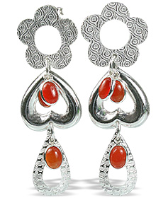 SKU 12915 - a Carnelian earrings Jewelry Design image