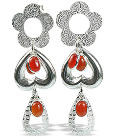 SKU 12915 - a Carnelian earrings Jewelry Design image