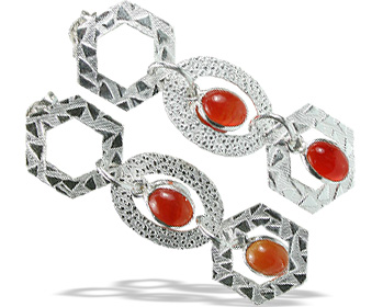 SKU 12919 - a Carnelian earrings Jewelry Design image