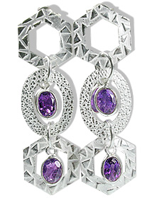 SKU 12921 - a Amethyst earrings Jewelry Design image