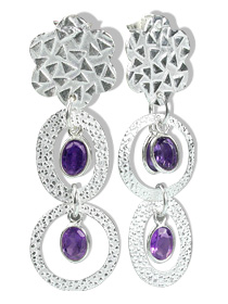 SKU 12950 - a Amethyst earrings Jewelry Design image