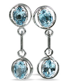 SKU 12994 - a Blue topaz earrings Jewelry Design image