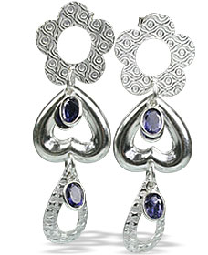 SKU 13012 - a Iolite earrings Jewelry Design image