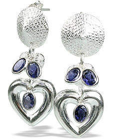 SKU 13013 - a Iolite earrings Jewelry Design image