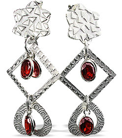 SKU 13014 - a Garnet earrings Jewelry Design image