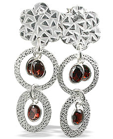 SKU 13015 - a Garnet earrings Jewelry Design image