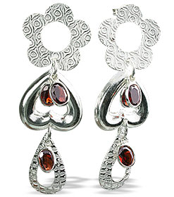 SKU 13018 - a Garnet earrings Jewelry Design image