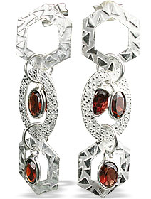 SKU 13019 - a Garnet earrings Jewelry Design image