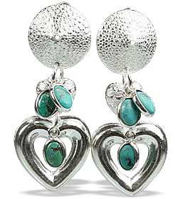 SKU 13020 - a Turquoise earrings Jewelry Design image