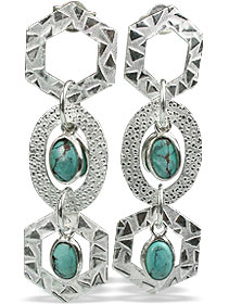 SKU 13022 - a Turquoise earrings Jewelry Design image