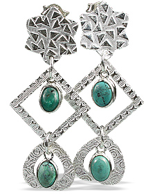 SKU 13023 - a Turquoise earrings Jewelry Design image