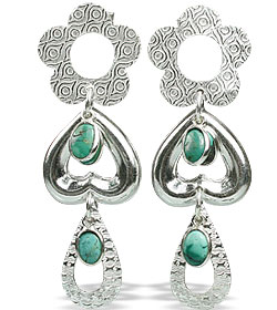 SKU 13024 - a Turquoise earrings Jewelry Design image