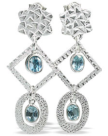 SKU 13025 - a Blue topaz earrings Jewelry Design image