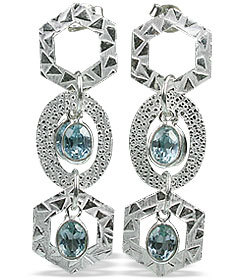 SKU 13026 - a Blue topaz earrings Jewelry Design image