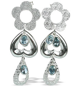 SKU 13028 - a Blue topaz earrings Jewelry Design image