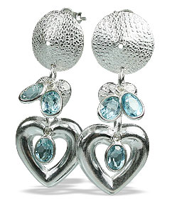 SKU 13029 - a Blue topaz earrings Jewelry Design image