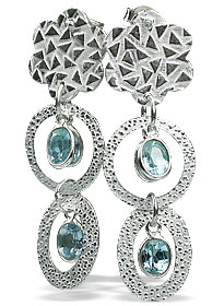 SKU 13030 - a Blue topaz earrings Jewelry Design image