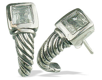 SKU 13107 - a White topaz earrings Jewelry Design image