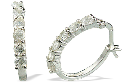SKU 13119 - a White topaz earrings Jewelry Design image