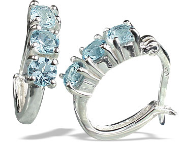 SKU 13129 - a Blue topaz earrings Jewelry Design image