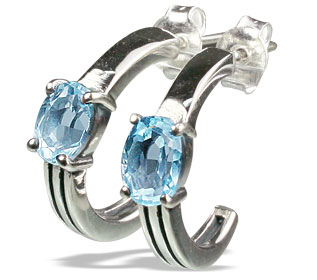 SKU 13152 - a Blue topaz earrings Jewelry Design image