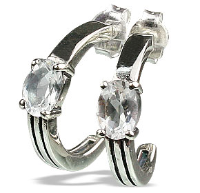 SKU 13154 - a White topaz earrings Jewelry Design image