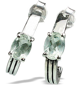 SKU 13155 - a Green amethyst earrings Jewelry Design image