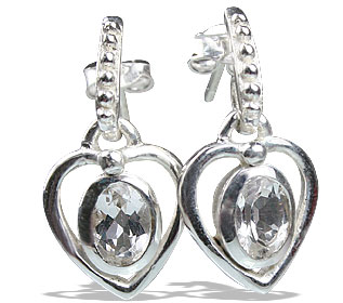 SKU 13205 - a White topaz earrings Jewelry Design image