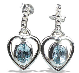 SKU 13207 - a Blue topaz earrings Jewelry Design image