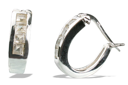 SKU 13213 - a White topaz earrings Jewelry Design image