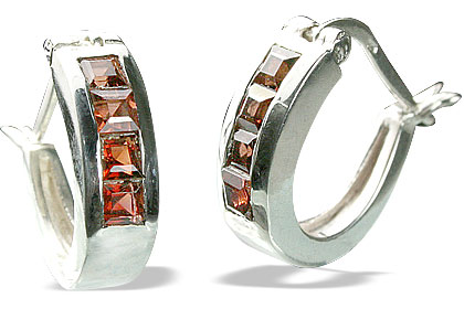 SKU 13215 - a Garnet earrings Jewelry Design image