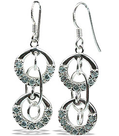 SKU 13217 - a Blue topaz earrings Jewelry Design image