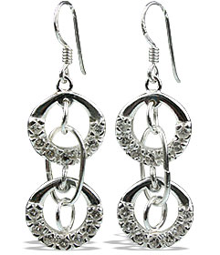 SKU 13219 - a White topaz earrings Jewelry Design image