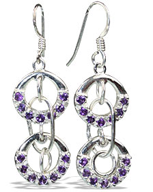 SKU 13220 - a Amethyst earrings Jewelry Design image