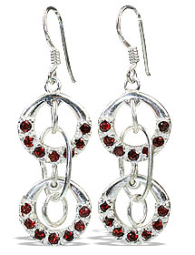 SKU 13221 - a Garnet earrings Jewelry Design image