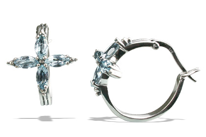 SKU 13223 - a Blue topaz earrings Jewelry Design image