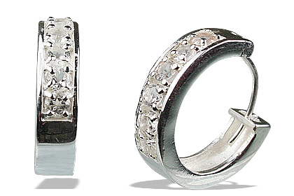 SKU 13226 - a White topaz earrings Jewelry Design image