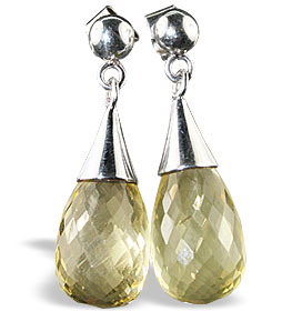 SKU 13410 - a Lemon Quartz earrings Jewelry Design image