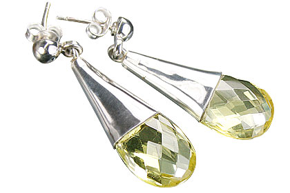 SKU 13411 - a Lemon Quartz earrings Jewelry Design image