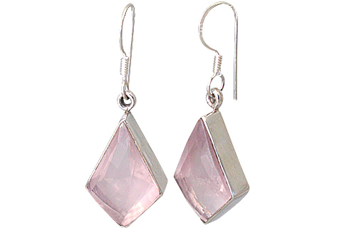 SKU 13529 - a Rose quartz earrings Jewelry Design image