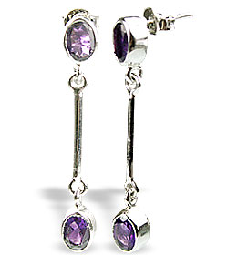 SKU 13580 - a Amethyst earrings Jewelry Design image