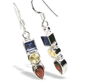 SKU 13584 - a Multi-stone earrings Jewelry Design image
